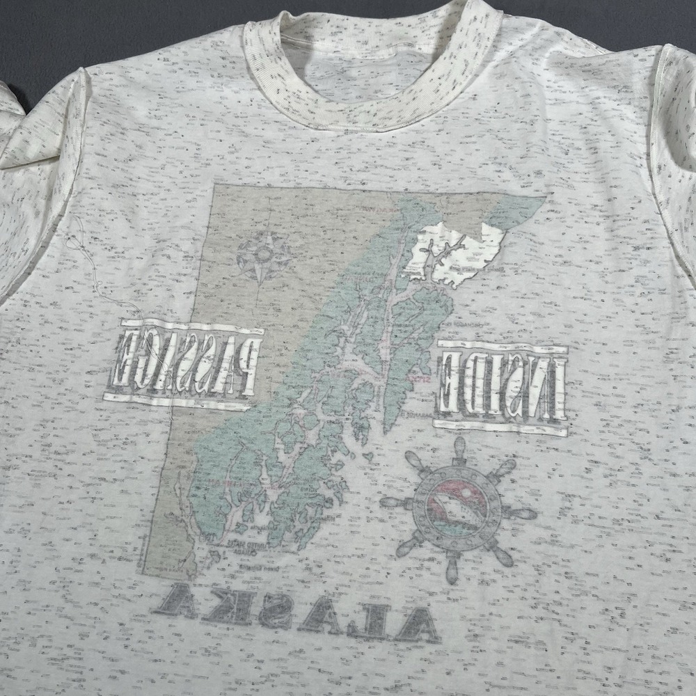 Vintage Alaska T Shirt XL Inside Passage Tennessee River Gold‎ Tag Single Stitch - Picture 14 of 15